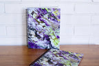 Purple, Yellow and Gold Softcover Spiral Sketchbook -  7 inch x 9 inch