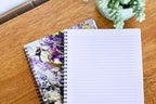 Purple, Yellow and Gold Softcover Spiral Sketchbook -  7 inch x 9 inch