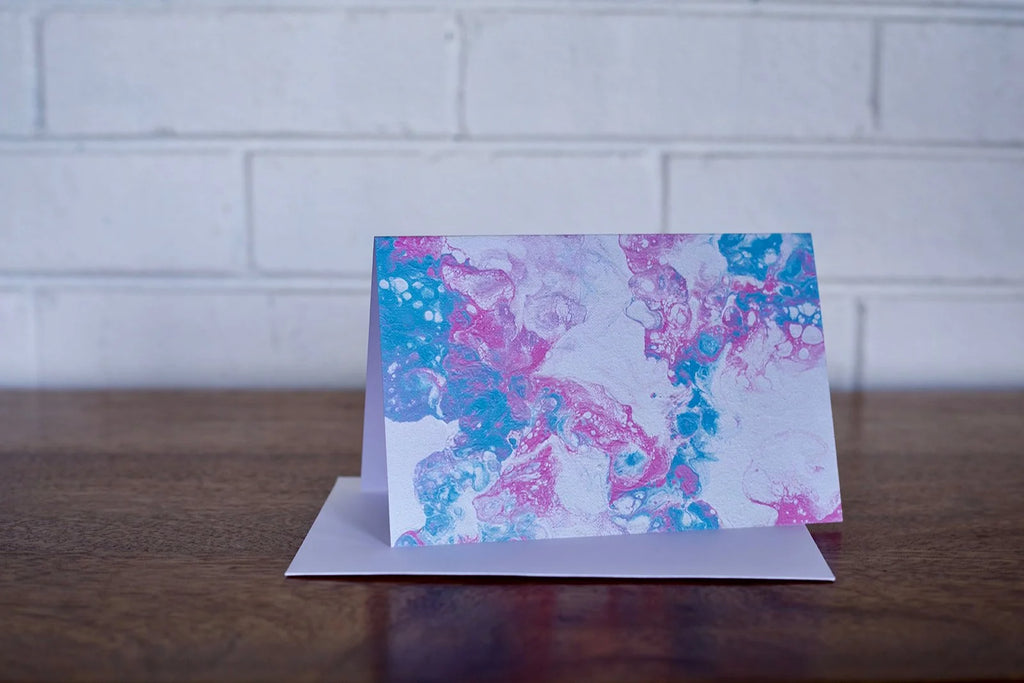 Trans Pride Painted Greeting Card 4"x6" - Blank