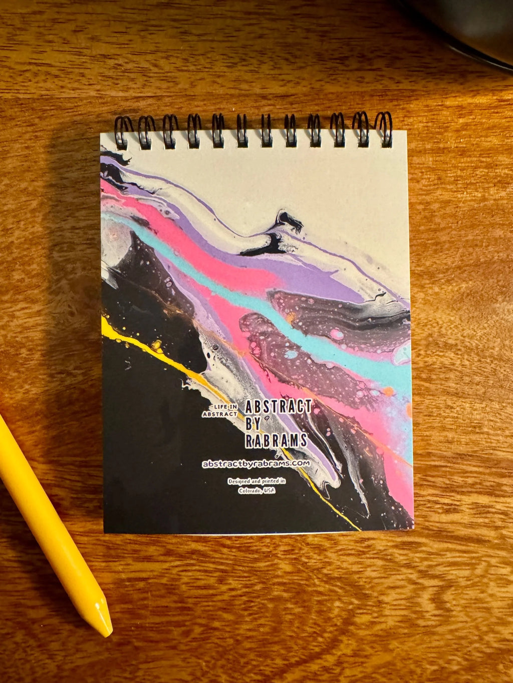 Abstract Pastel Notepad - 2 Paper Option - 4.25"x5.5"