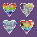 You Are Worthy Heart Shaped Sticker - 3"