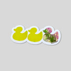 Duck Duck Genderqueer Duck Sticker - Duck Duck Gray Duck - Duck Duck Pride Duck - Genderqueer Pride - 3.5"x1.5"