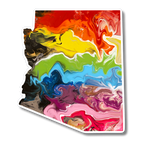 Arizona State Trans Pride and Rainbow State Vinyl Sticker