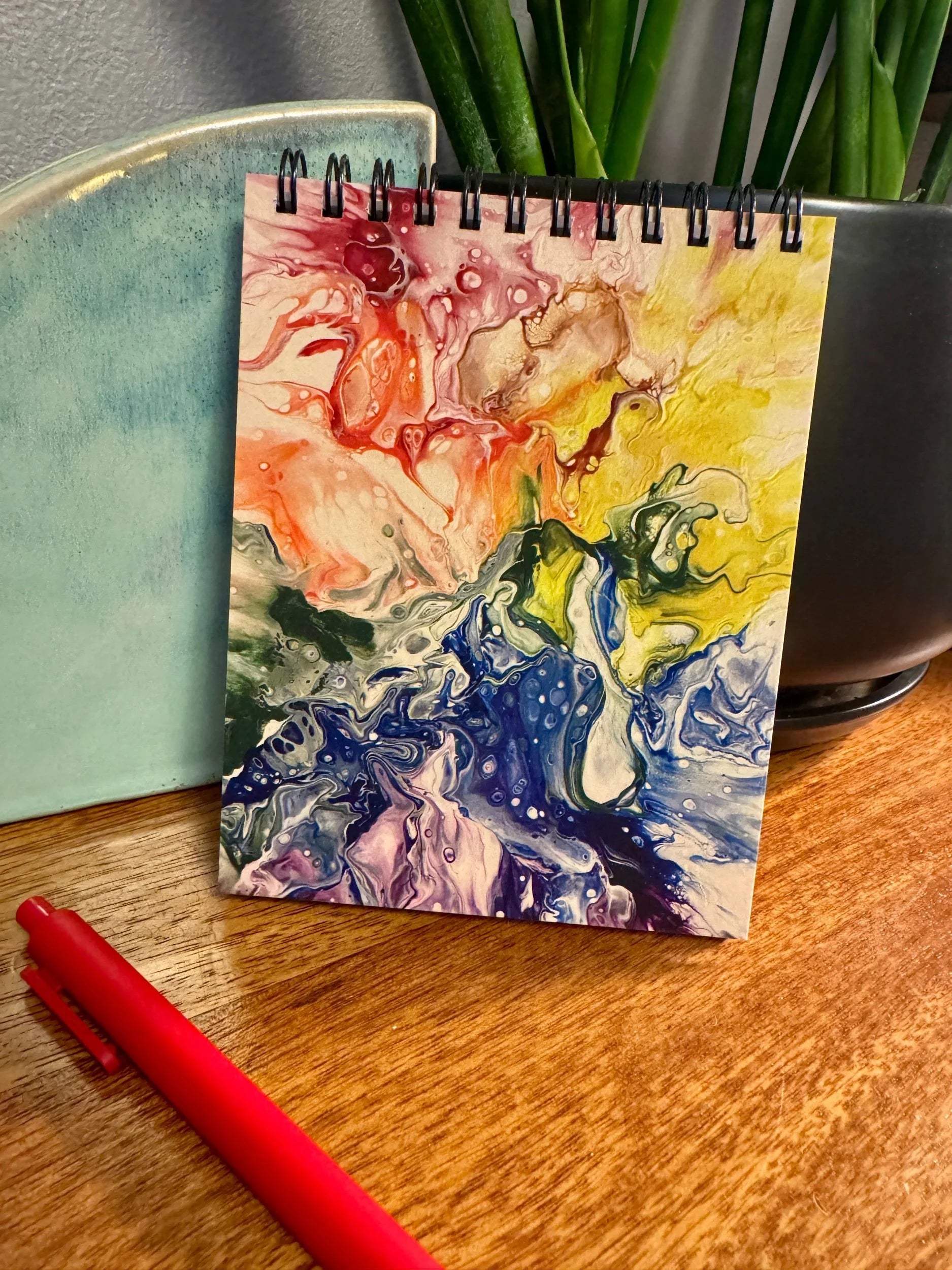 Rainbow Notepad with Soft Touch Cover - 4.25"x5.5" - Lined