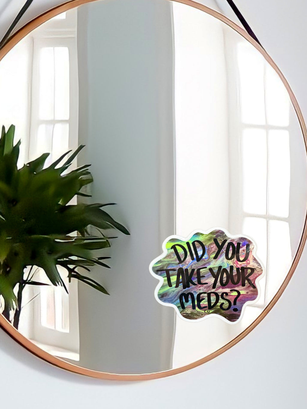 Did You Take Your Meds? Mirror Cling - ~3.5"