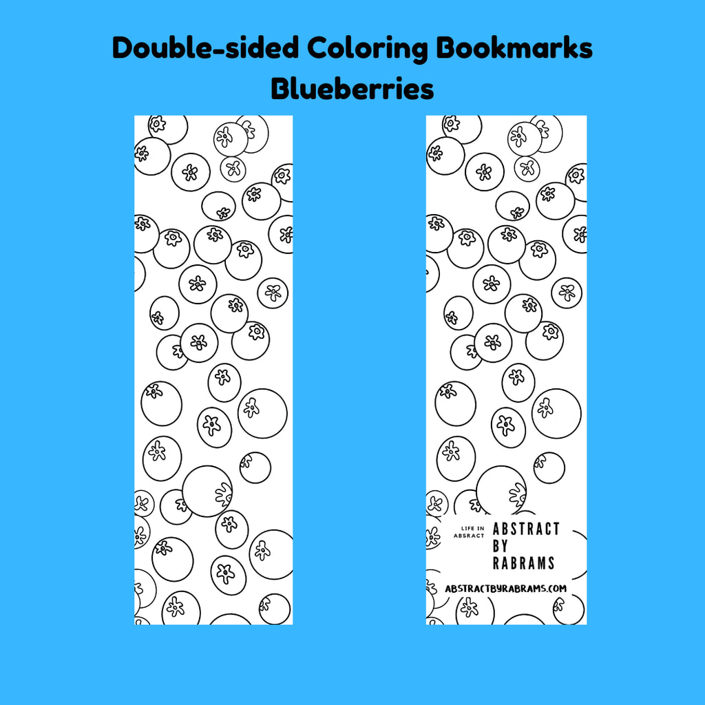 Double-Sided Coloring Bookmarks - 4 different Options