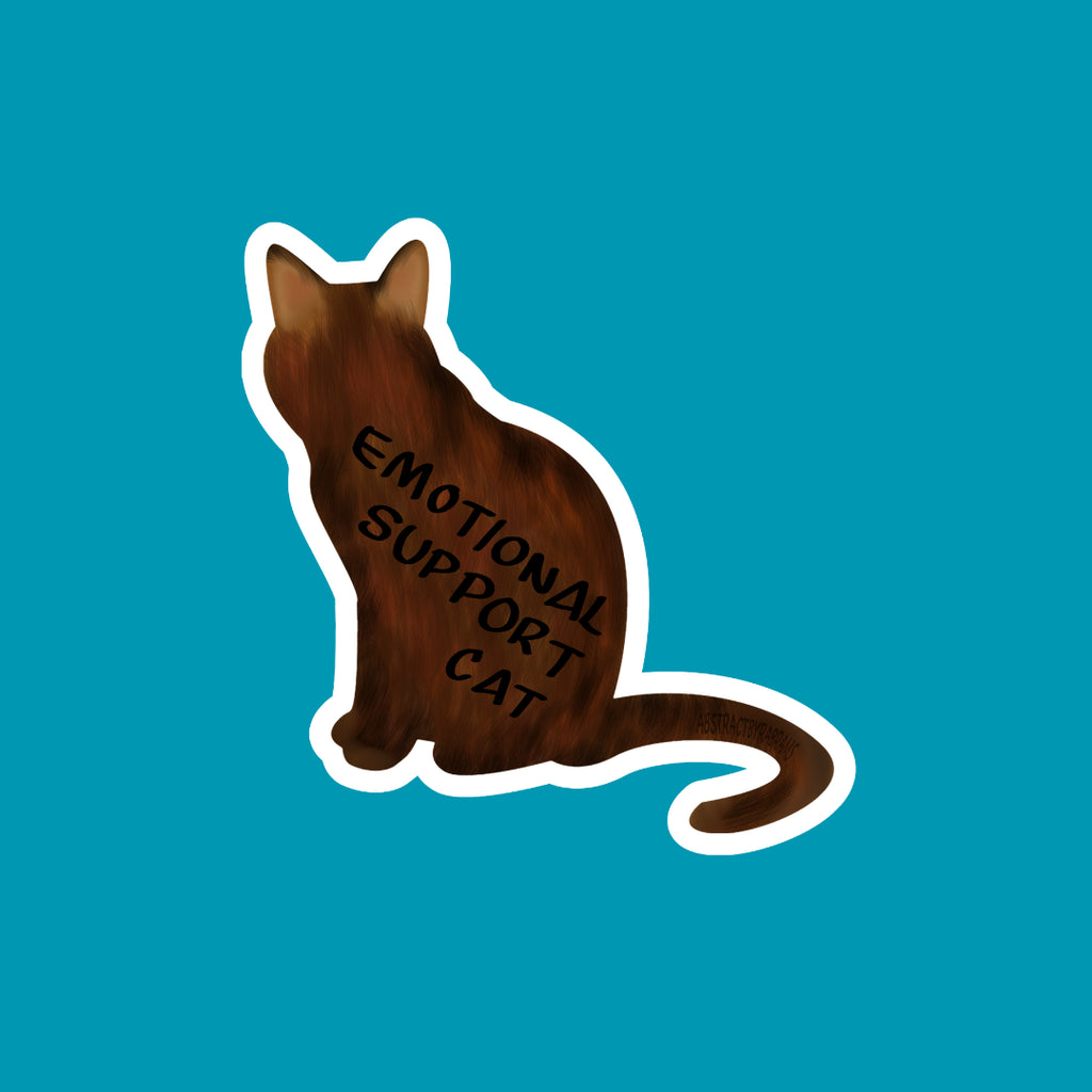 PREORDER - Emotional Support Cat - Brown - ~2.89" × 3"