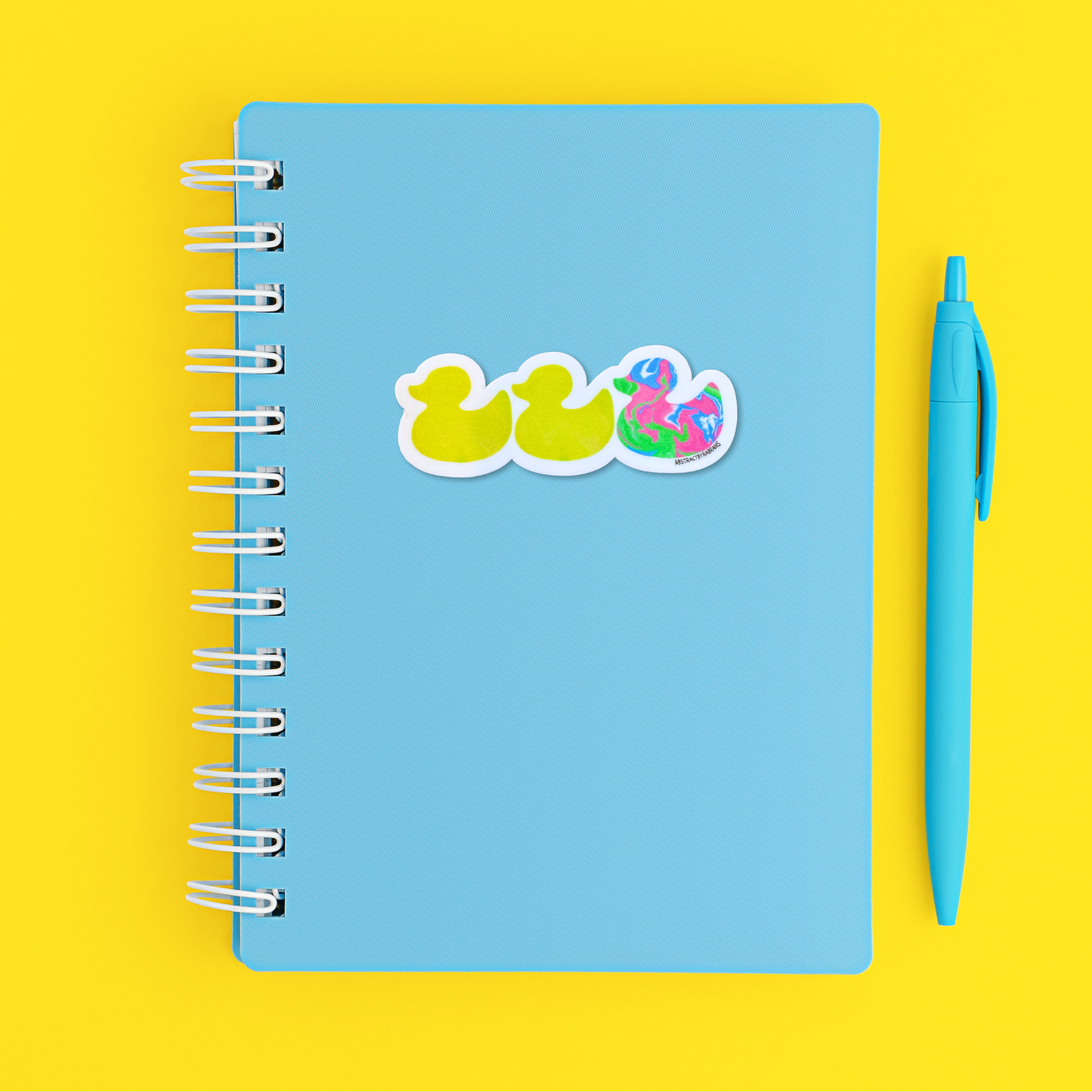 Duck Duck Polysexual Duck Sticker - Duck Duck Gray Duck - Duck Duck Pride Duck - Polysexual Pride  3.5"x1.5"