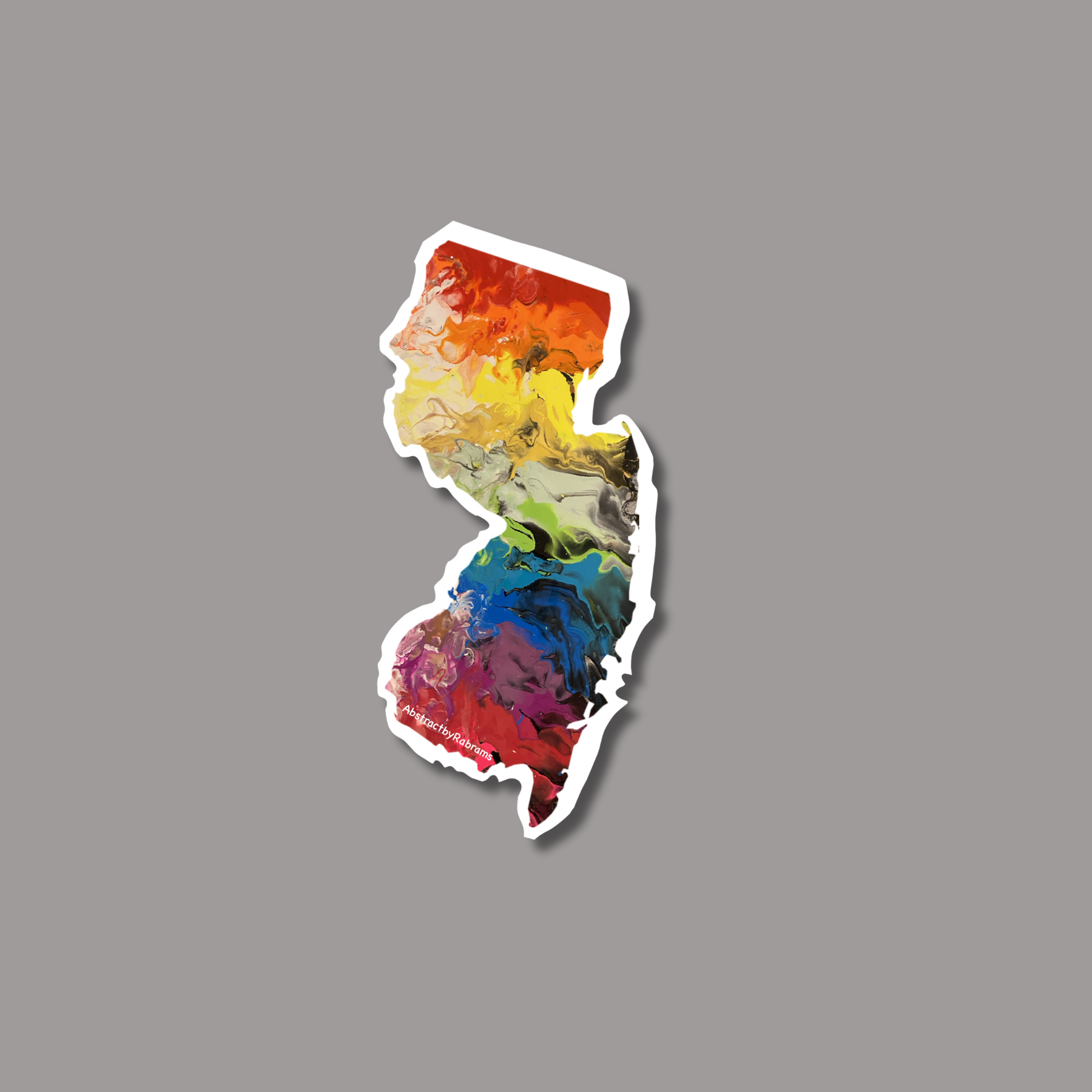 New Jersey Pride and Trans Pride Sticker - 3" - Vinyl