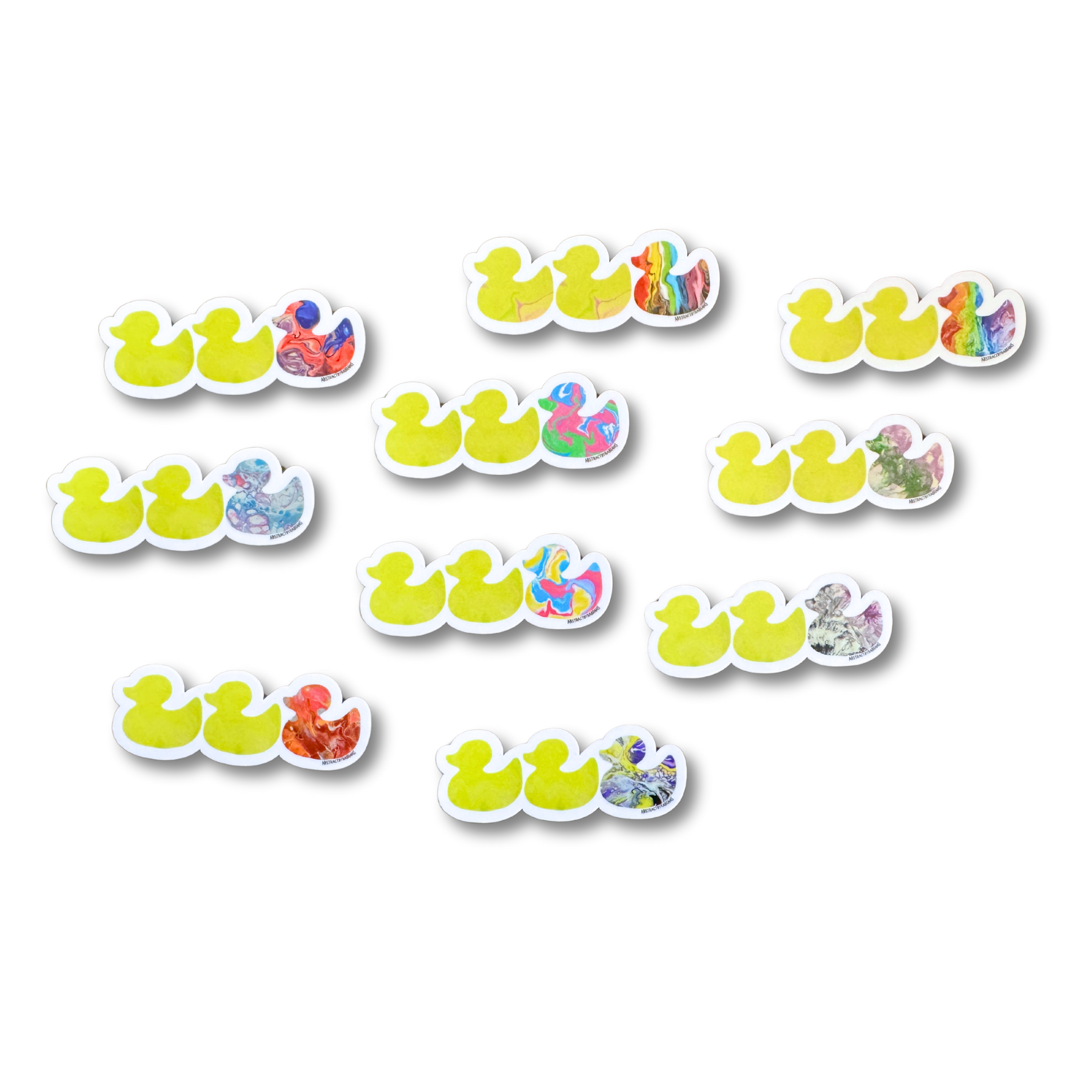 Duck Duck Pansexual Duck Sticker - Duck Duck Gray Duck - Duck Duck Pride Duck - Pansexual Pride - 3.5"x1.5"