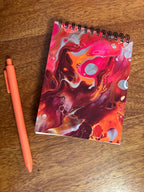 Pink and Orange Notepad - 2 Paper Options - 4.25"x5.5"