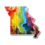 Missouri State Trans Pride and Rainbow State Vinyl Sticker