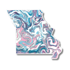 Missouri State Trans Pride and Rainbow State Vinyl Sticker