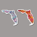Florida State Shape Sticker - Trans Pride, Lesbian Pride and Progress Pride