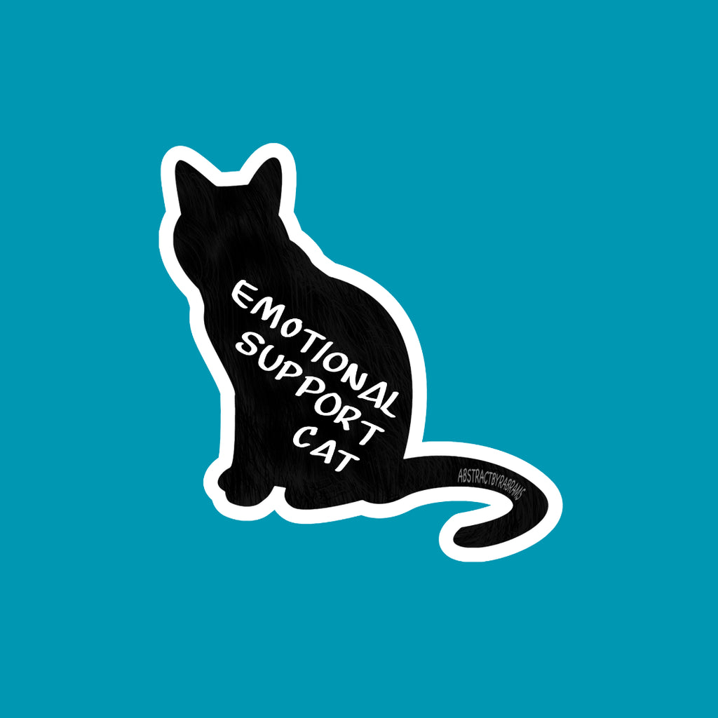 Emotional Support Cat - Black Cat - ~2.89" × 3"