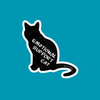 Emotional Support Cat - Black Cat - ~2.89" × 3"