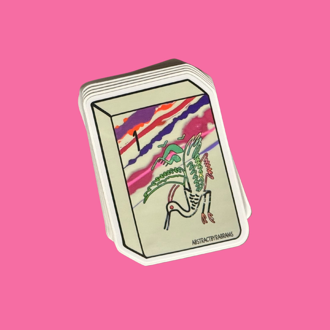 Mahjong Tile Sticker - One Bam