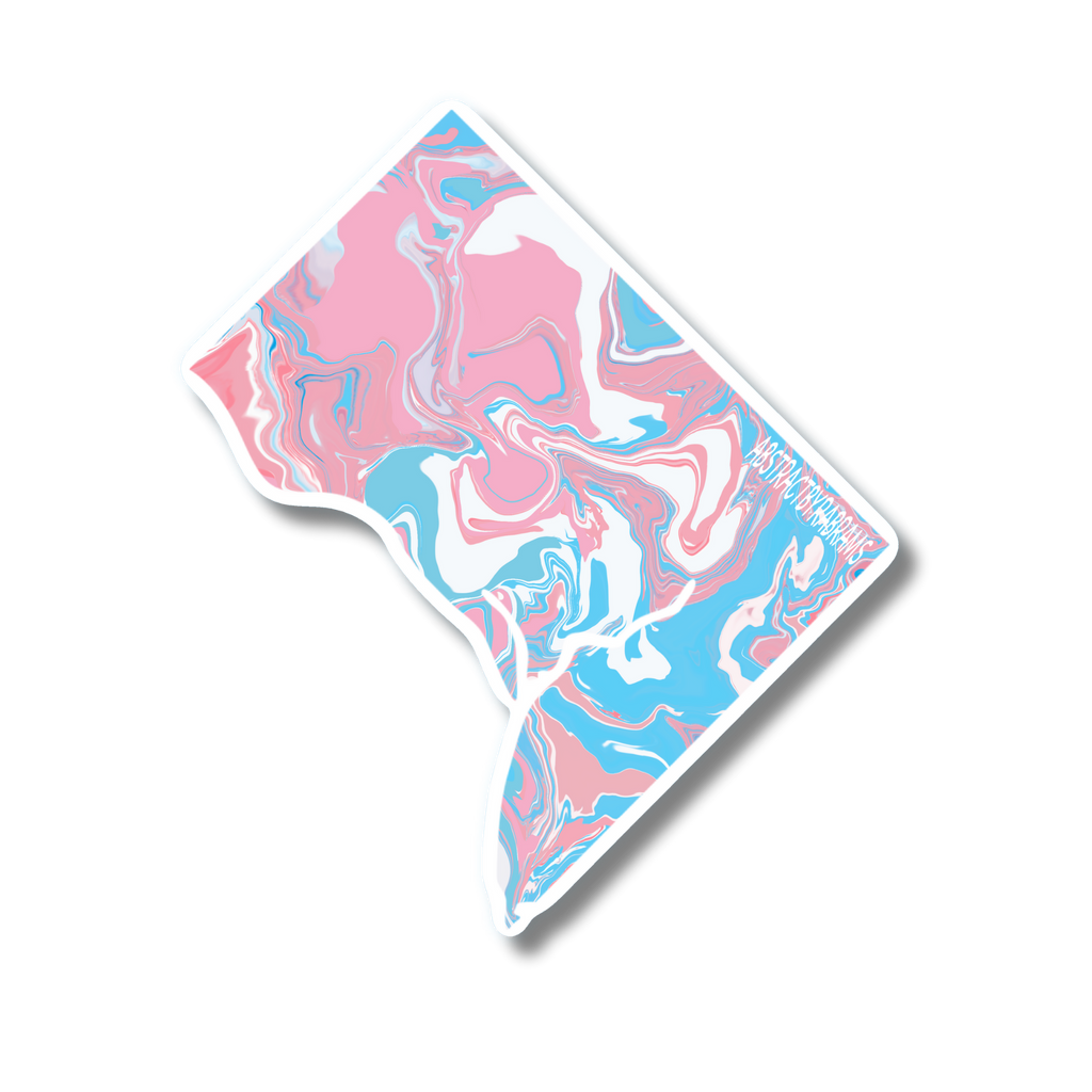 Washington D.C. Trans Pride and Rainbow State Vinyl Sticker