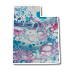 Utah State Trans Pride and Rainbow State Vinyl Sticker