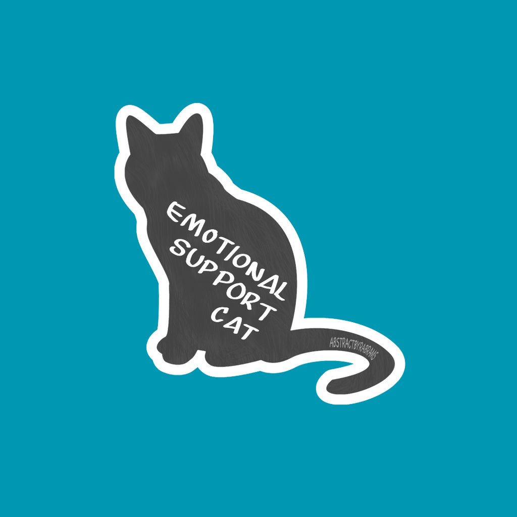Emotional Support Cat - Grey - ~2.89" × 3"