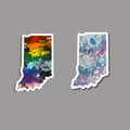 Indiana State Sticker - Vinyl - Waterproof - LGBTQ - Trans