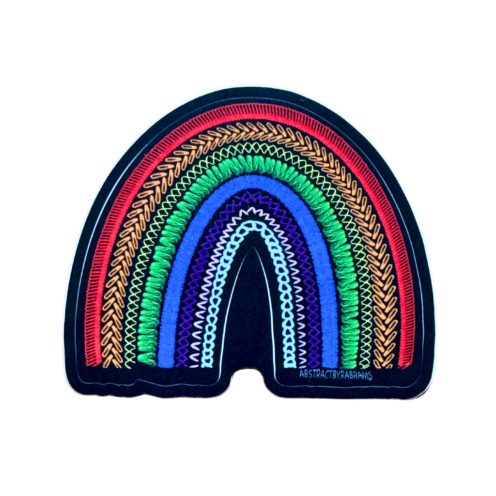 Fiber Arts Progress Pride Rainbow Sticker