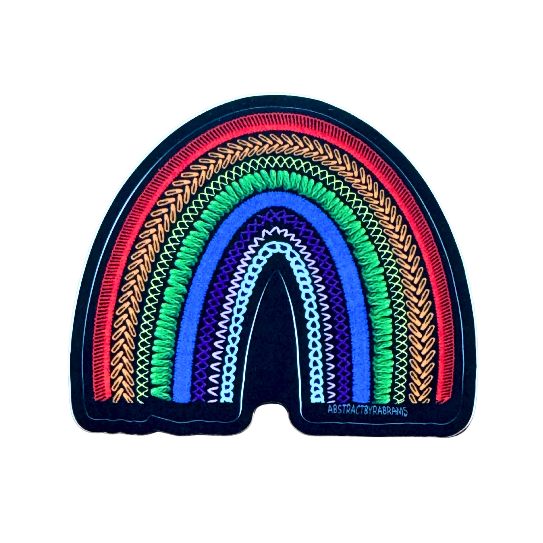 Fiber Arts Progress Pride Rainbow Sticker