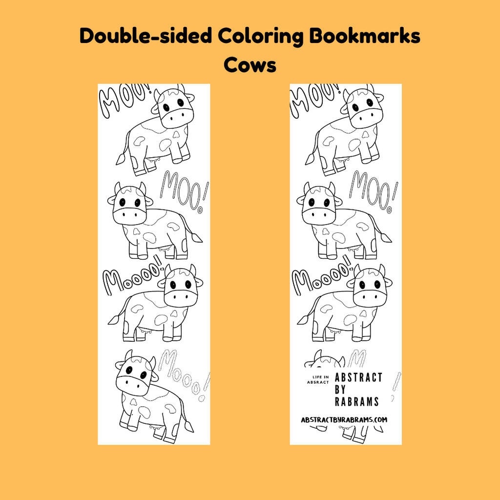 Double-Sided Coloring Bookmarks - 4 different Options
