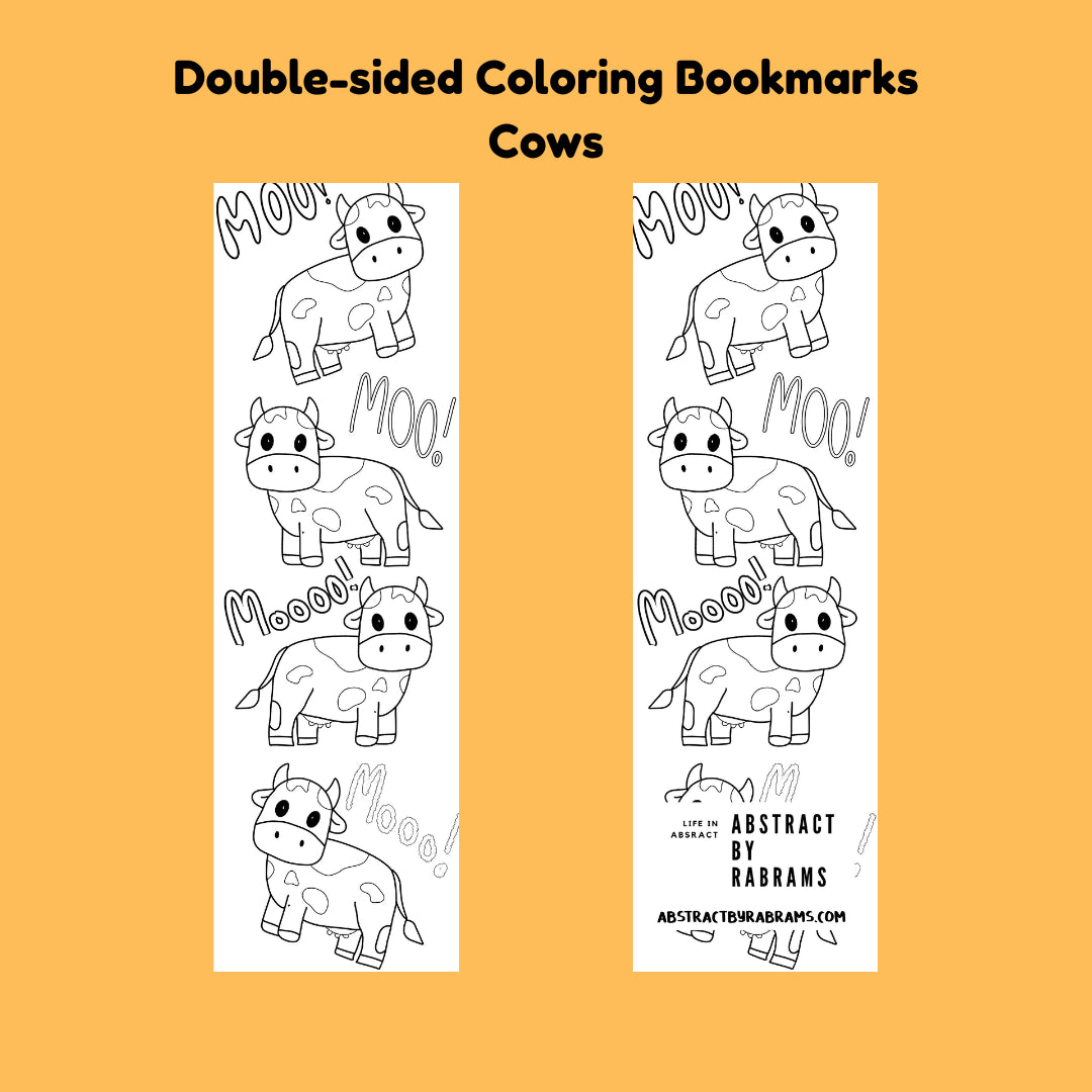 Double-Sided Coloring Bookmarks - 4 different Options