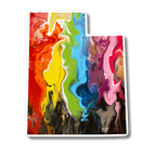 Utah State Trans Pride and Rainbow State Vinyl Sticker