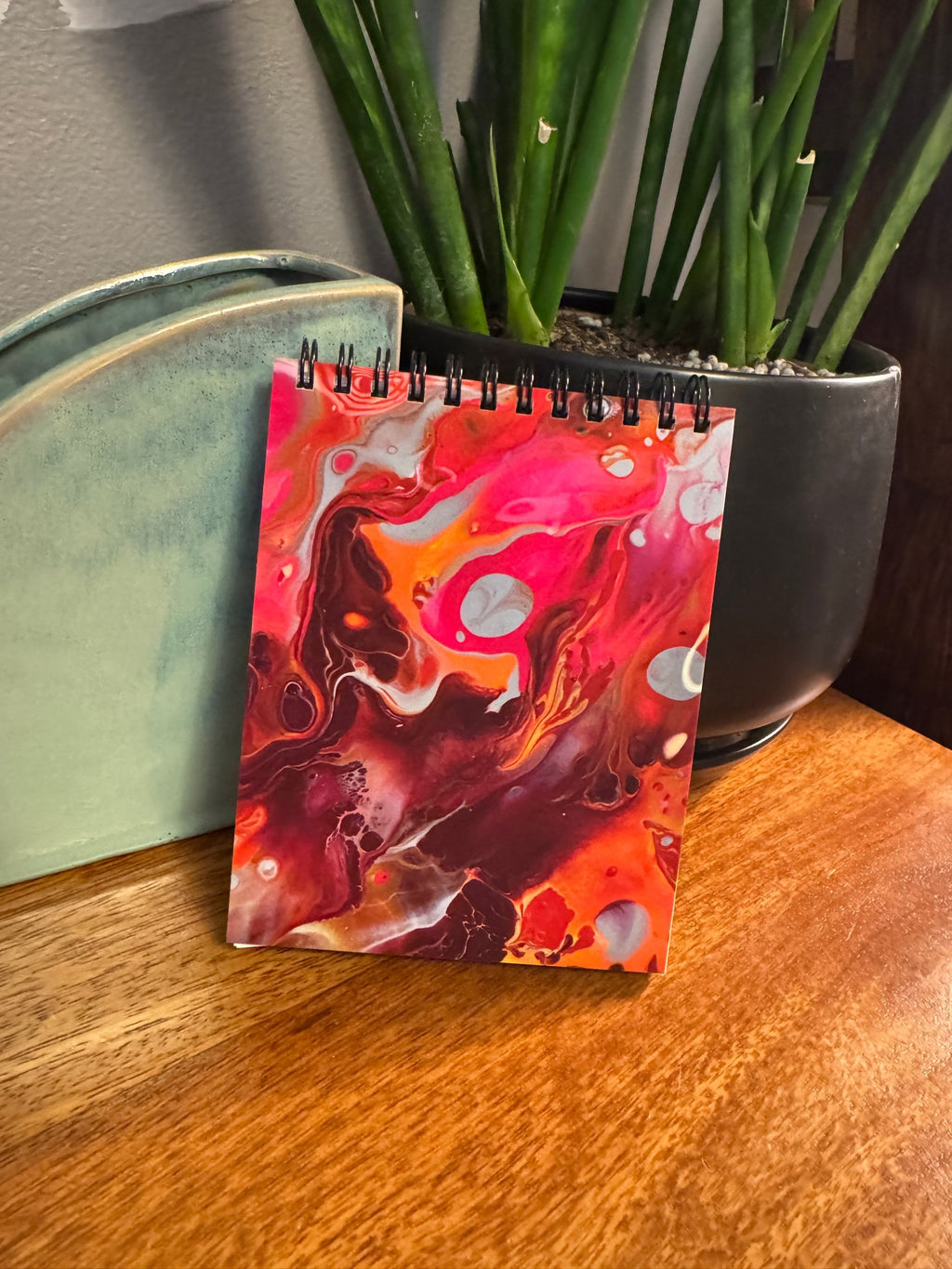 Pink and Orange Notepad - 2 Paper Options - 4.25"x5.5"