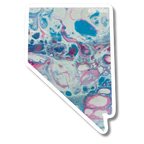 Nevada State Trans Pride and Rainbow State Vinyl Sticker