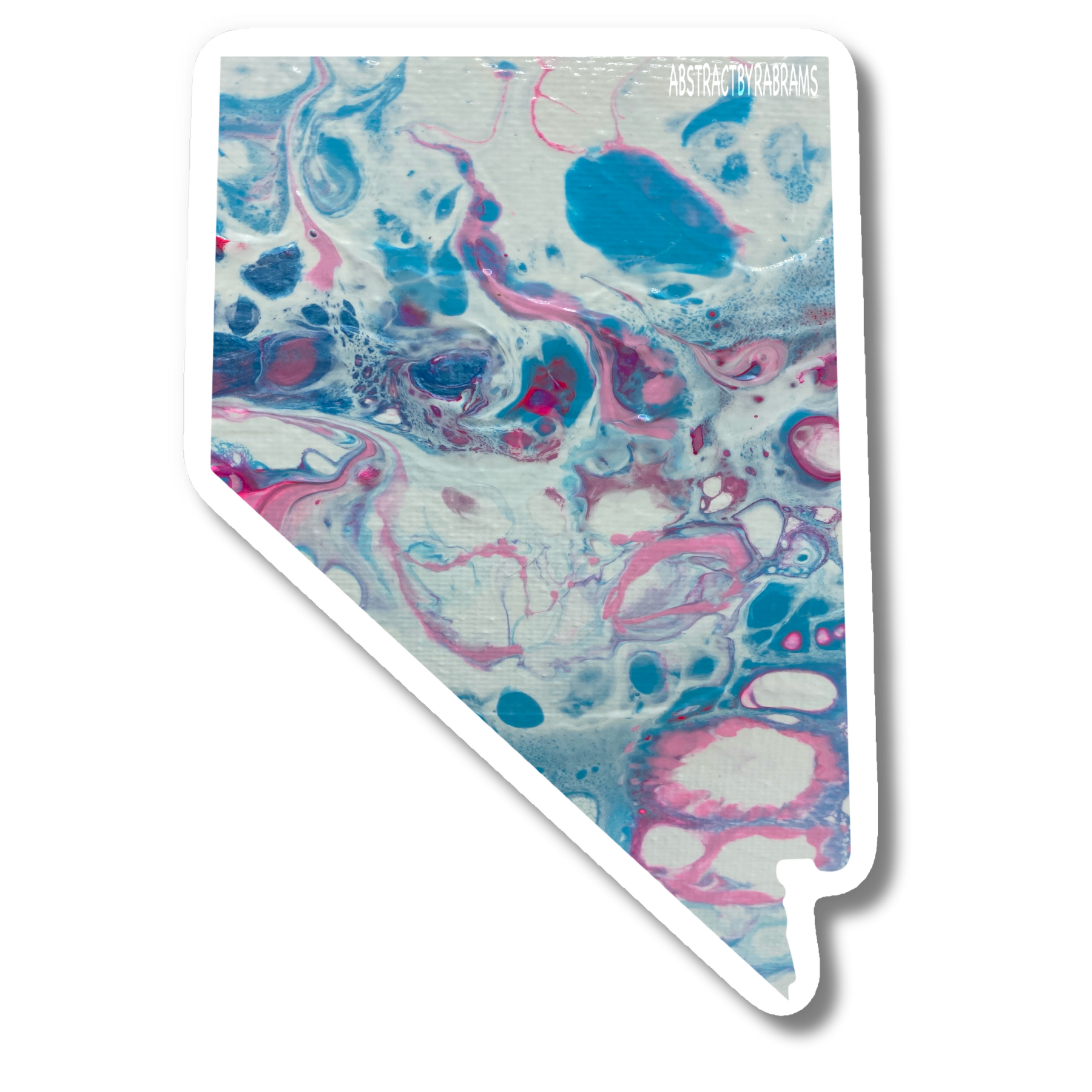 Nevada State Trans Pride and Rainbow State Vinyl Sticker