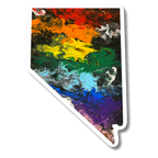 Nevada State Trans Pride and Rainbow State Vinyl Sticker
