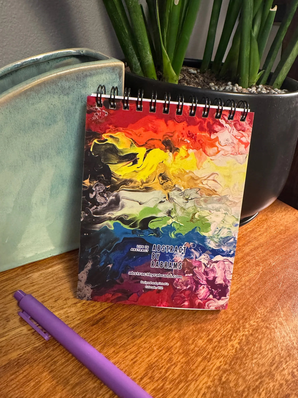 Vibrant Rainbow Notepad - 2 paper option - 5.5"x4.25"