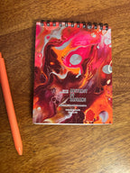 Pink and Orange Notepad - 2 Paper Options - 4.25"x5.5"
