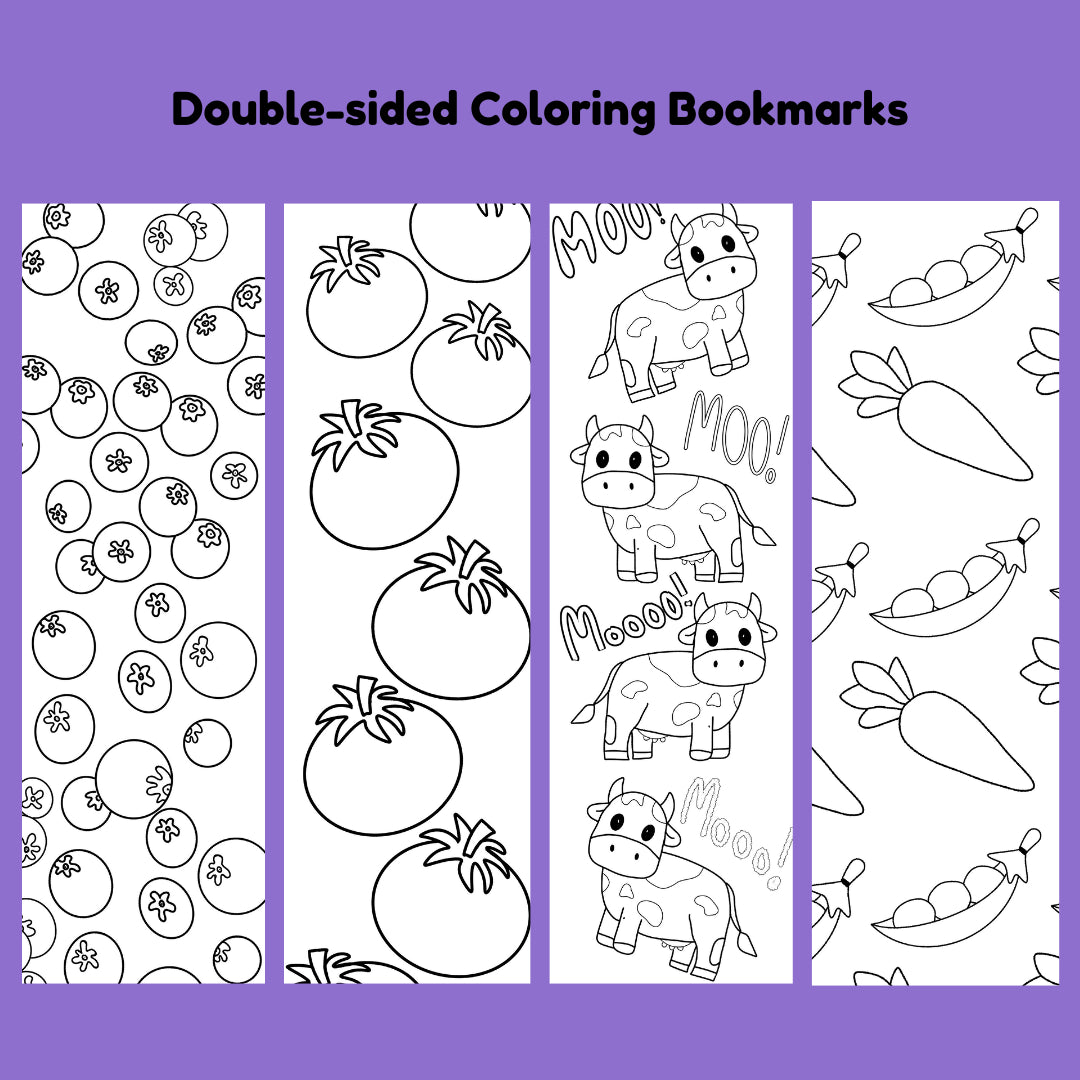 Double-Sided Coloring Bookmarks - 4 different Options