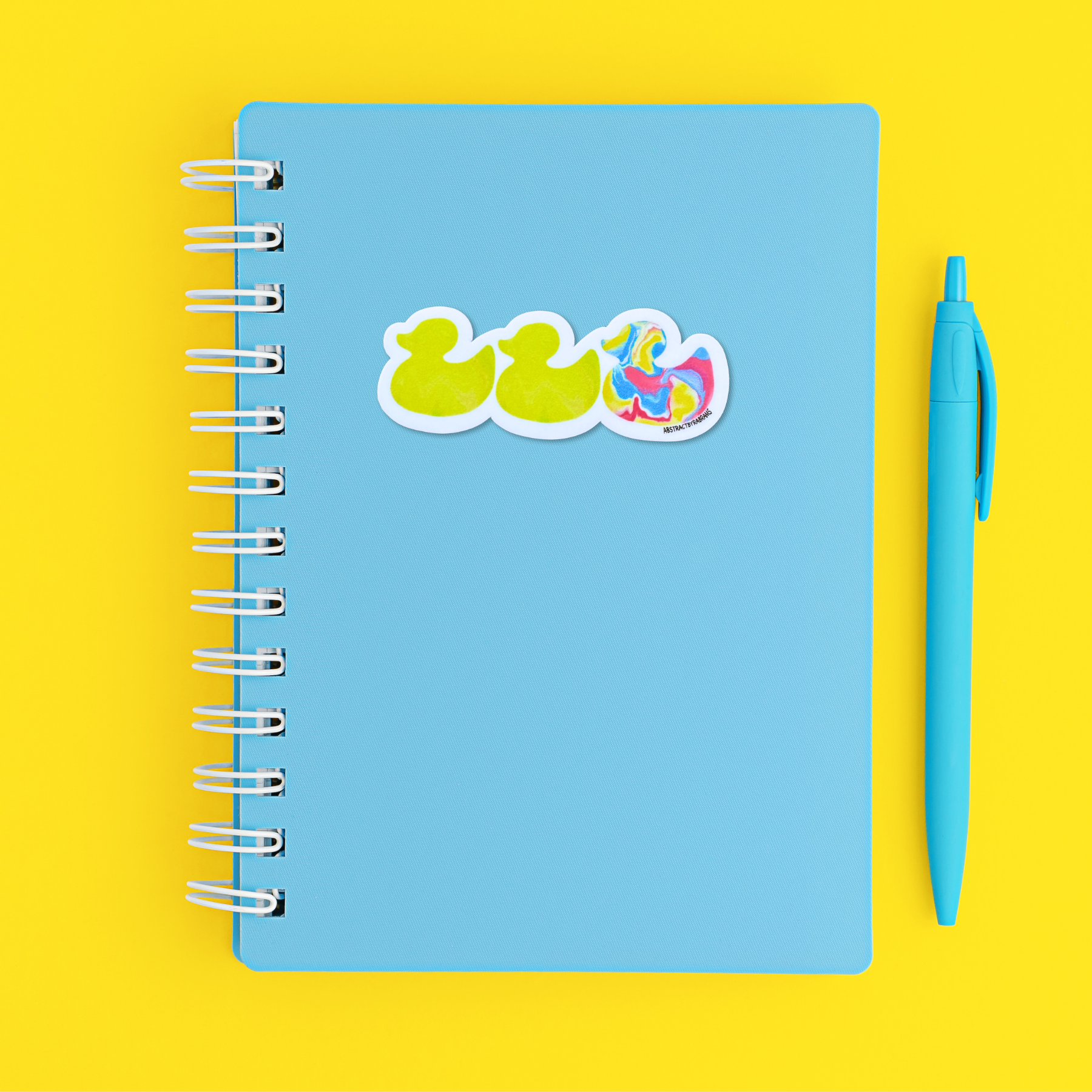Duck Duck Pansexual Duck Sticker - Duck Duck Gray Duck - Duck Duck Pride Duck - Pansexual Pride - 3.5"x1.5"