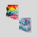 Arizona State Trans Pride and Rainbow State Vinyl Sticker