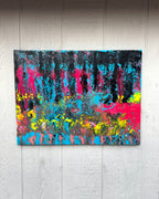 Into the Wonderland Forest Painting - 24"x18" Abstract Pour Painting