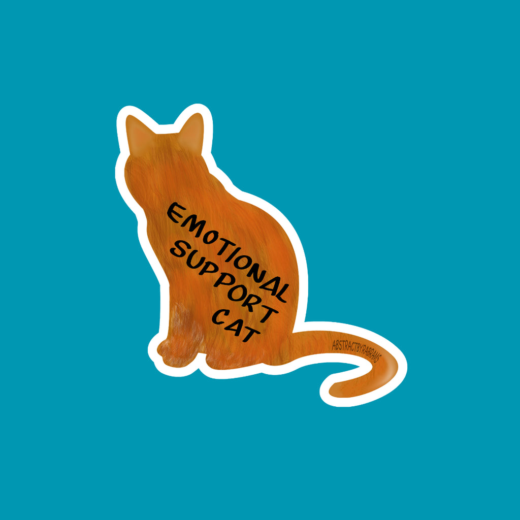 PREORDER - Emotional Support Cat - Orange - ~2.89" × 3"