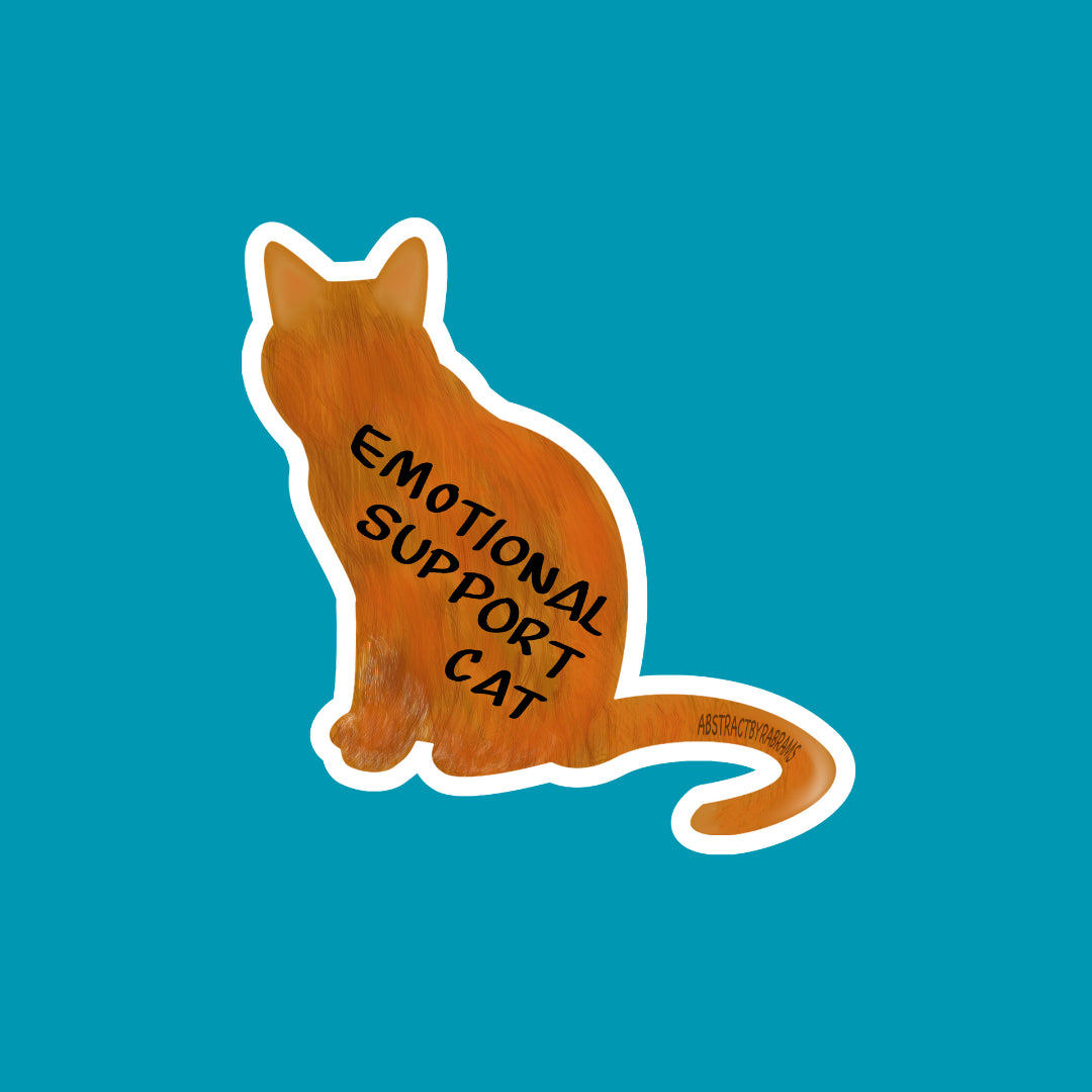 PREORDER - Emotional Support Cat - Orange - ~2.89" × 3"