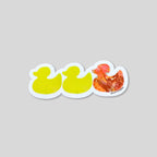 Duck Duck Lesbian Duck Sticker - Duck Duck Gray Duck - Duck Duck Pride Duck - Lesbian Pride - 3.5"x1.5"