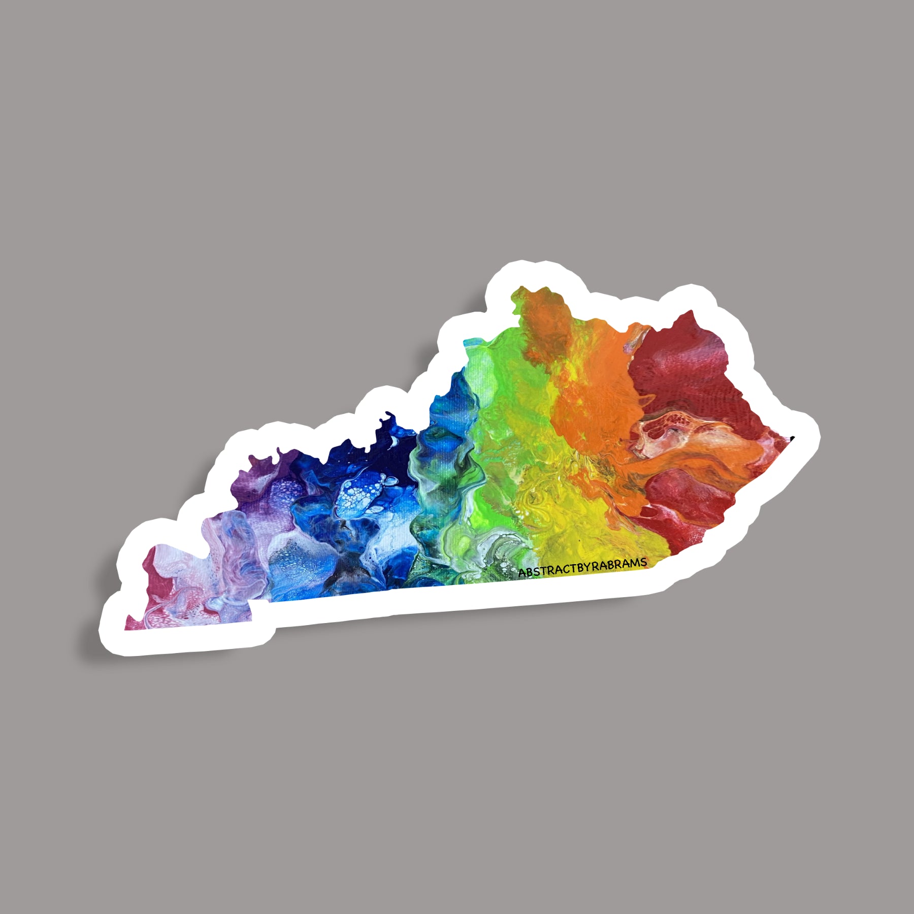Kentucky State Sticker - Trans Pride - Rainbow - LGBTQ