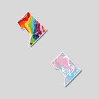 Washington D.C. Trans Pride and Rainbow State Vinyl Sticker