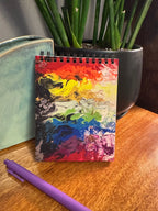 Vibrant Rainbow Notepad - 2 paper option - 5.5"x4.25"