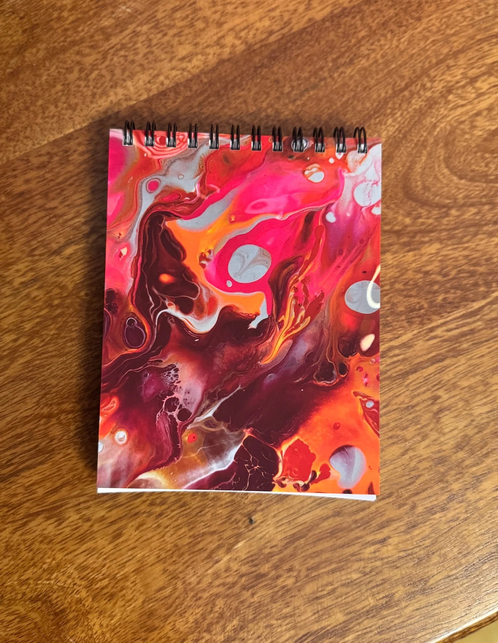 Pink and Orange Notepad - 2 Paper Options - 4.25"x5.5"