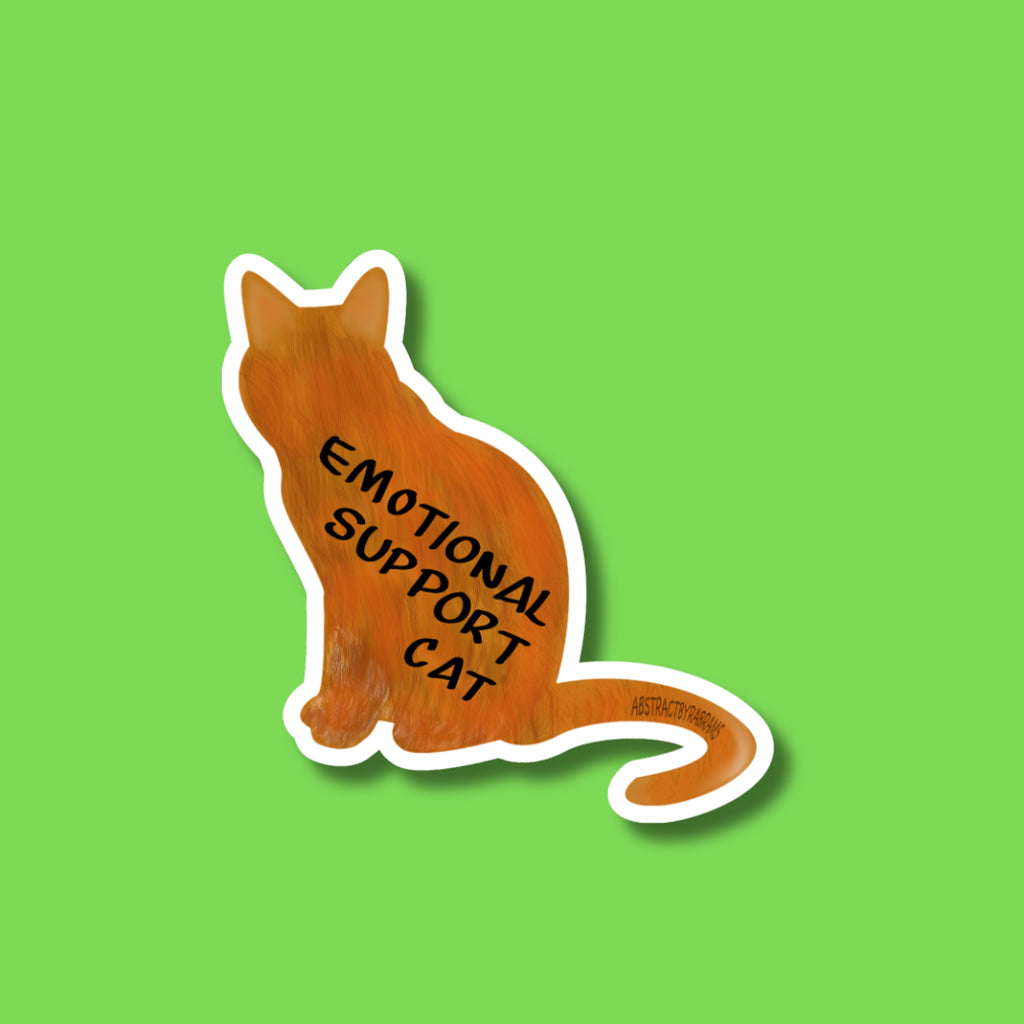 PREORDER - Emotional Support Cat - Orange - ~2.89" × 3"