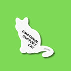 PREORDER - Emotional Support Cat - White/Grey Cat - ~2.89" × 3"