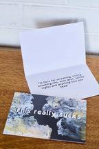 This Really Sucks Greeting Card | Condolences Card | Sending Hugs | 4"x6" | Mourning